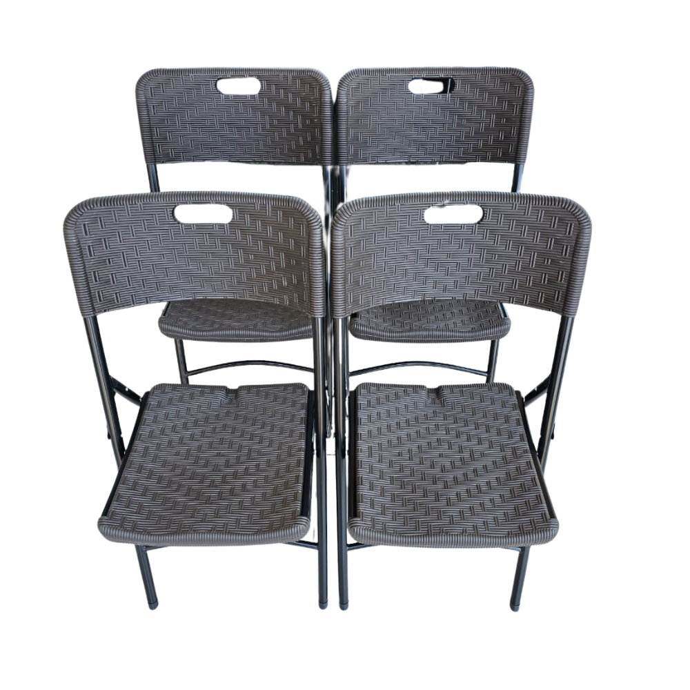 Silla Plegable Reforzada para Eventos - Paquete 4 Piezas