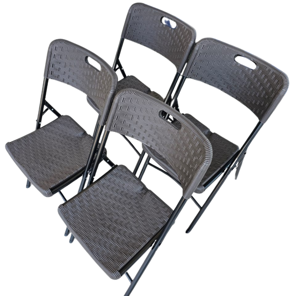 Silla Plegable Reforzada para Eventos - Paquete 4 Piezas